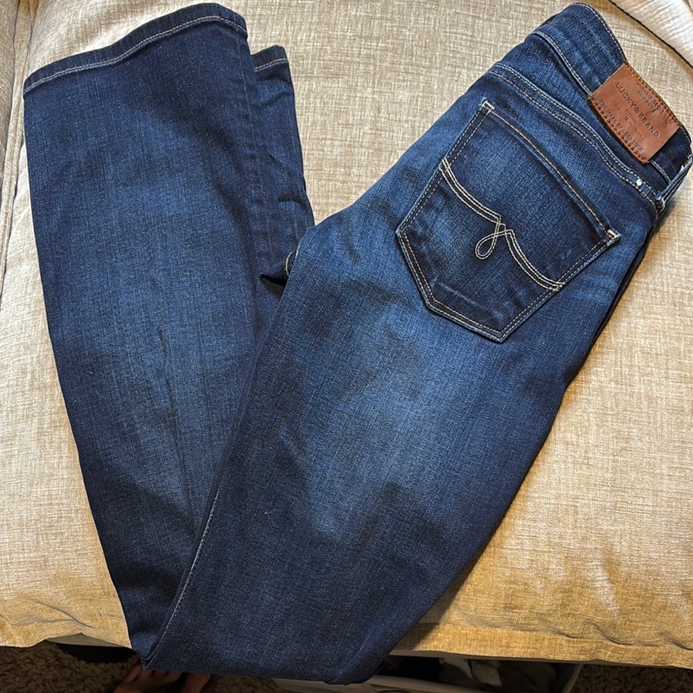 Lucky Brand Women's Dark Blue Ankle Jeans